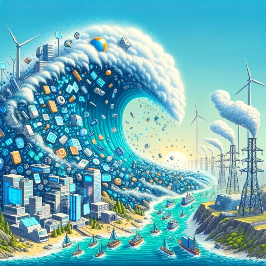 La Importancia del Green Hosting en la Era del Tsunami de Datos tsunami datos digital