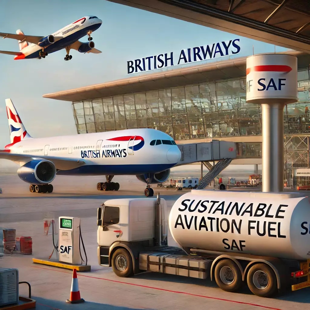 First Airline to Use Sustainable Aviation Fuel in the UK British Airways Adopta Combustible de Aviación Sostenible